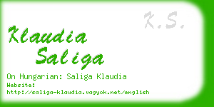 klaudia saliga business card